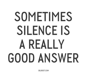silence_good_anwer